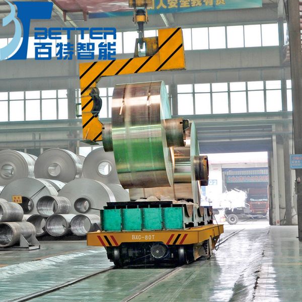 100 Ton Material Handling Equipment Steel Coil Rail Transfer Cart