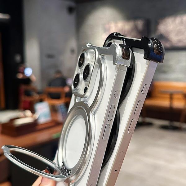 Apple 16 Mobile Phone Case Metal Magnetic IPhone17 Borderless 360 Degree Rotating Bracket 15p Full Cover Protective Cover
