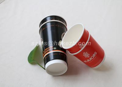 Colorful Eco Friendly Double Wall Paper Cups , Disposable Paper Coffee Cups For Drinking