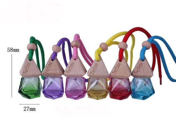 Diamond Shaped Car Perfume Bottle With Color Interior Accessories Diffuser