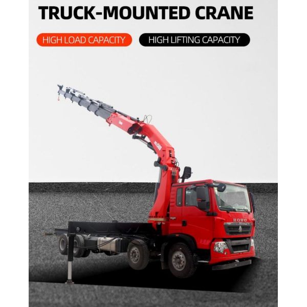 25tons Telescopic Knuckle Boom Xcmg Howo Used Mobile Wrecker Mounted Crane Truck