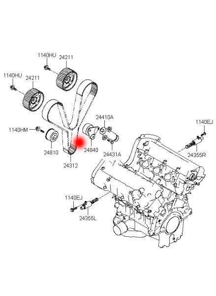 OEM 24840-3E500 248403E000 ROLLER DE TENÇÃO PARA HYUNDAI SANTA FEII ((CM)) 2.7