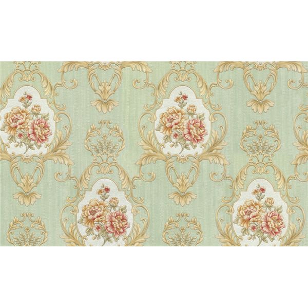 Deep Embossed Contemporary Damask Wallpaper Washable For Lounge Room