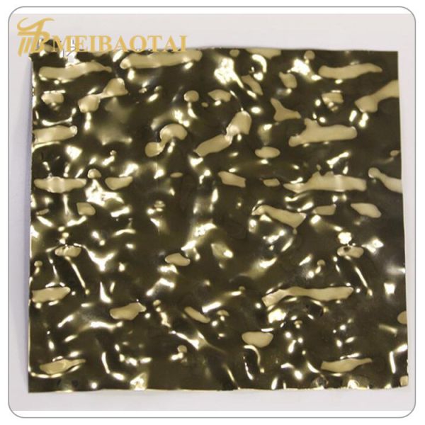 Gold Silver Polished Embossed 201 Stainless Steel Decorate Plate