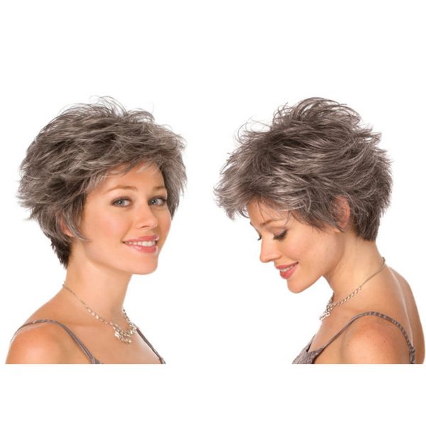 Sheath Synthetic Tanny Short Hair Wig Adjustable Cap Size