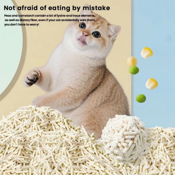 Pure Plant Based Tofu Cat Litter Fast Clumping Water Soluble