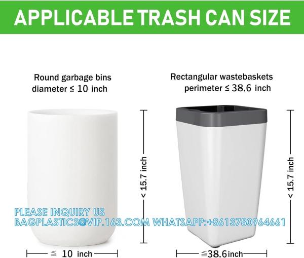Compost Bags, 5 Gallon, 20Liter, Extra Thick 0.78 Mils, Biodegradable Food Scrap Waste Bags With US BPI ASTM