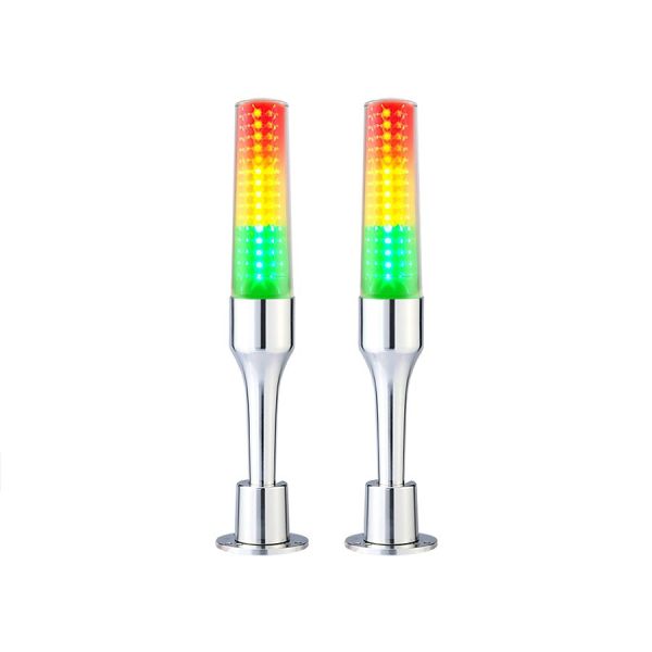 OUJVAN Q5/Q5S 3 Color LED Signal Tower Light with 95dB Buzzer and Foldable Aluminum Base for CNC Automation Machine