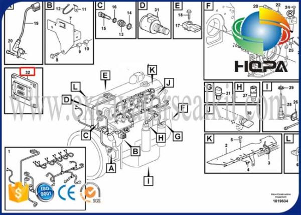 VOE60100000 60100000 Engine Controller ECU For Volvo Excavator Loader Dozer Grader