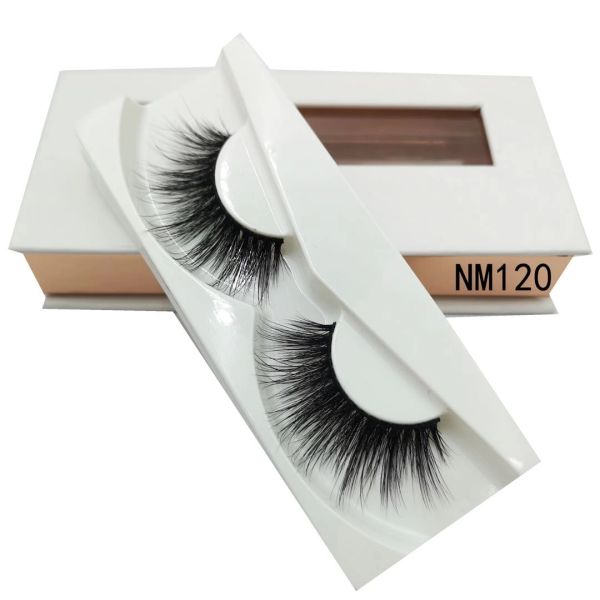 Thick Long Dramatic Big Fluffy 3D Mink Eyelashes 100% Siberian Mink Hair Wispy Eyelashes NM120
