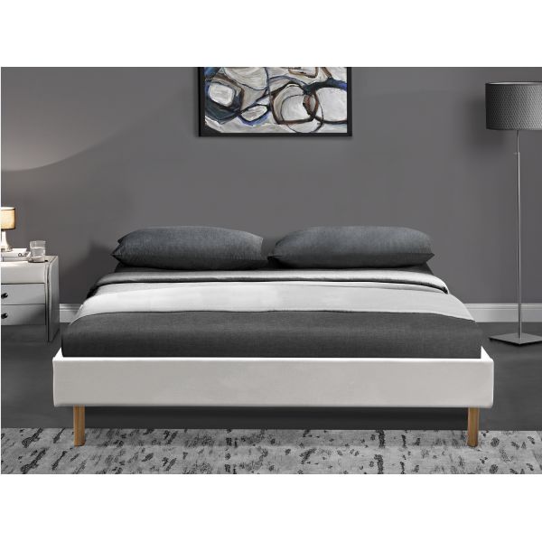 Современного кожа 140x190Cm короля Собирать PU кровати платформы короля Обивать