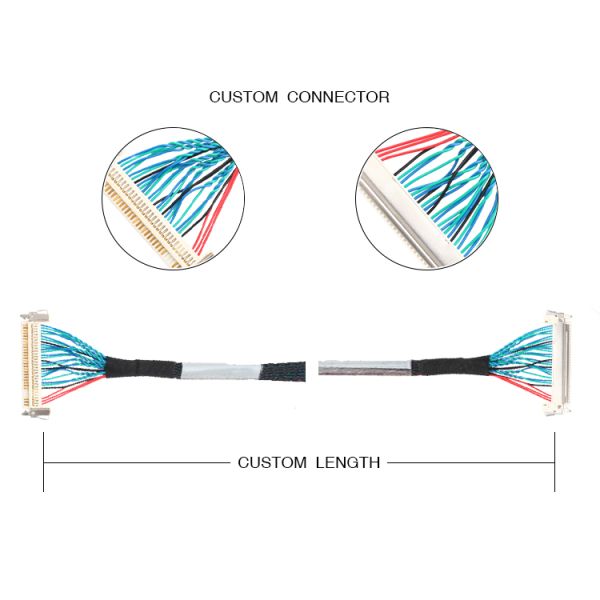 30 pin Lvds EDP Male To Male Cable Jae Fi-X30hl To Fi-X30hl  1.0mm Pitch