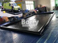 Tapis mobile de retenue de l'eau adapté aux besoins du client par tapis gonflable noir de station de lavage de PVC