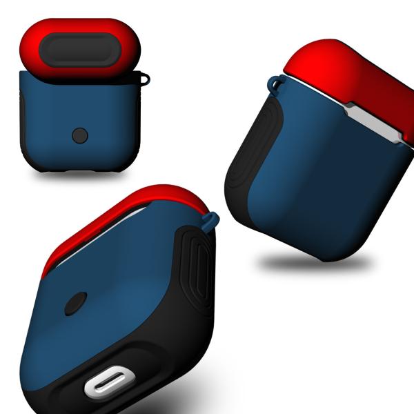  Shockproof Protective Portable Soft TPU+Hard Cover Accessories for Apple AirPod Charging case 2 & 1