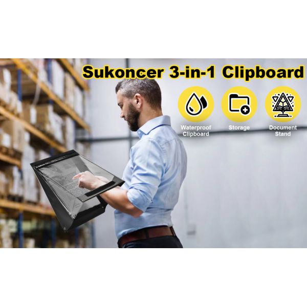 PVC plástico negro de exterior impermeable portafolios resistente al desgaste