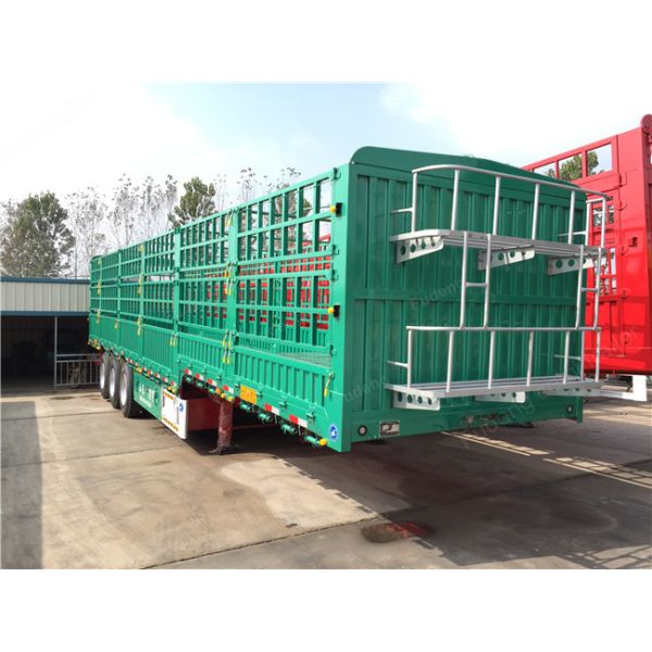 2 / 3 Axles Side Wall Semi Trailer Detachable Side Wall 3-8mm Flat Bed