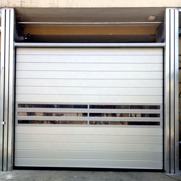 Aluminium High Speed Spiral Rolling Door Anti Wind For Automotive Parts Factories
