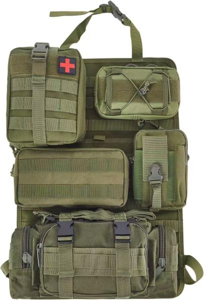 Tactical Truck Organizer 0.17KG Green Oxford Cloth Molle Bag