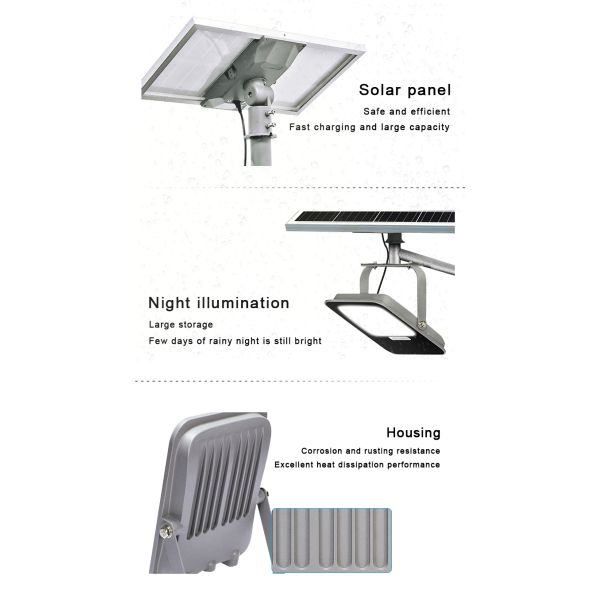 IP65 свет потока 80lm/w панели солнечных батарей уличного освещения 200W