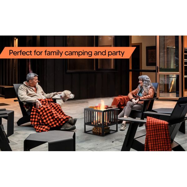 Переносный Кампинг Деревянный угольный камин Проветривание Стальной Огненный ям для наружного использования