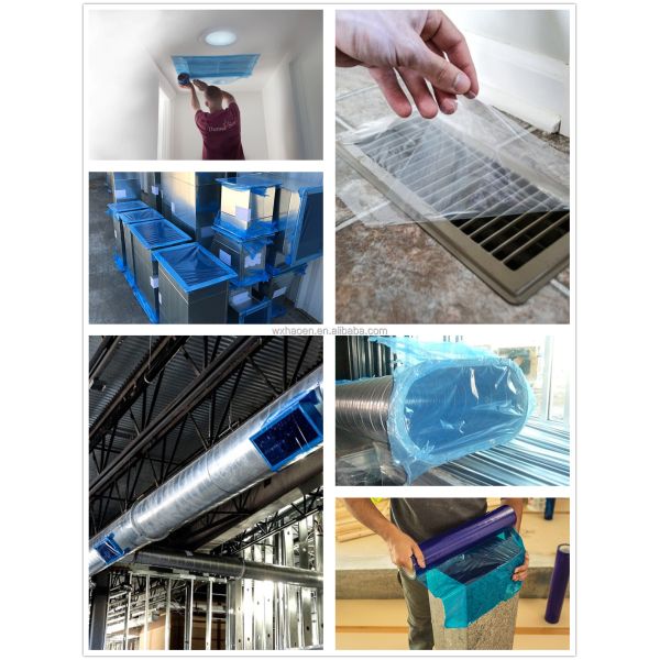 Временная защита каналов PE с высокой адгезивной пленкой для крышки каналов