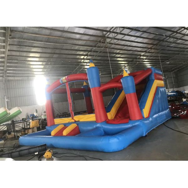 PVC Tarpaulins Attractive Party Inflatable Bouncer Combo With Slide  5 * 5 * 3m