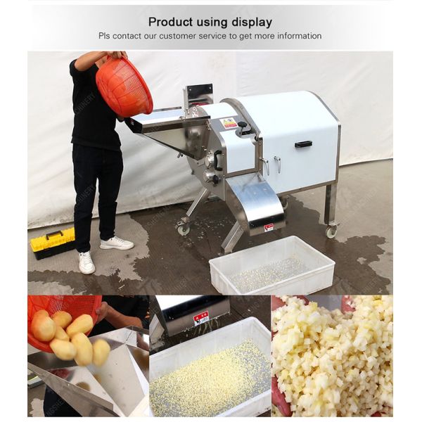 Машина клубники картошки машины алоэ машины большого фрукта и овоща 1000KG/H dicing dicing dicing