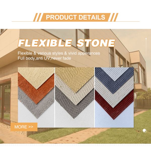 MCM Stone Flexible Wall Panel Natural Sandstone Texture Ultra Thin Lightweight for Indoor Outdoor Wall Decoration
