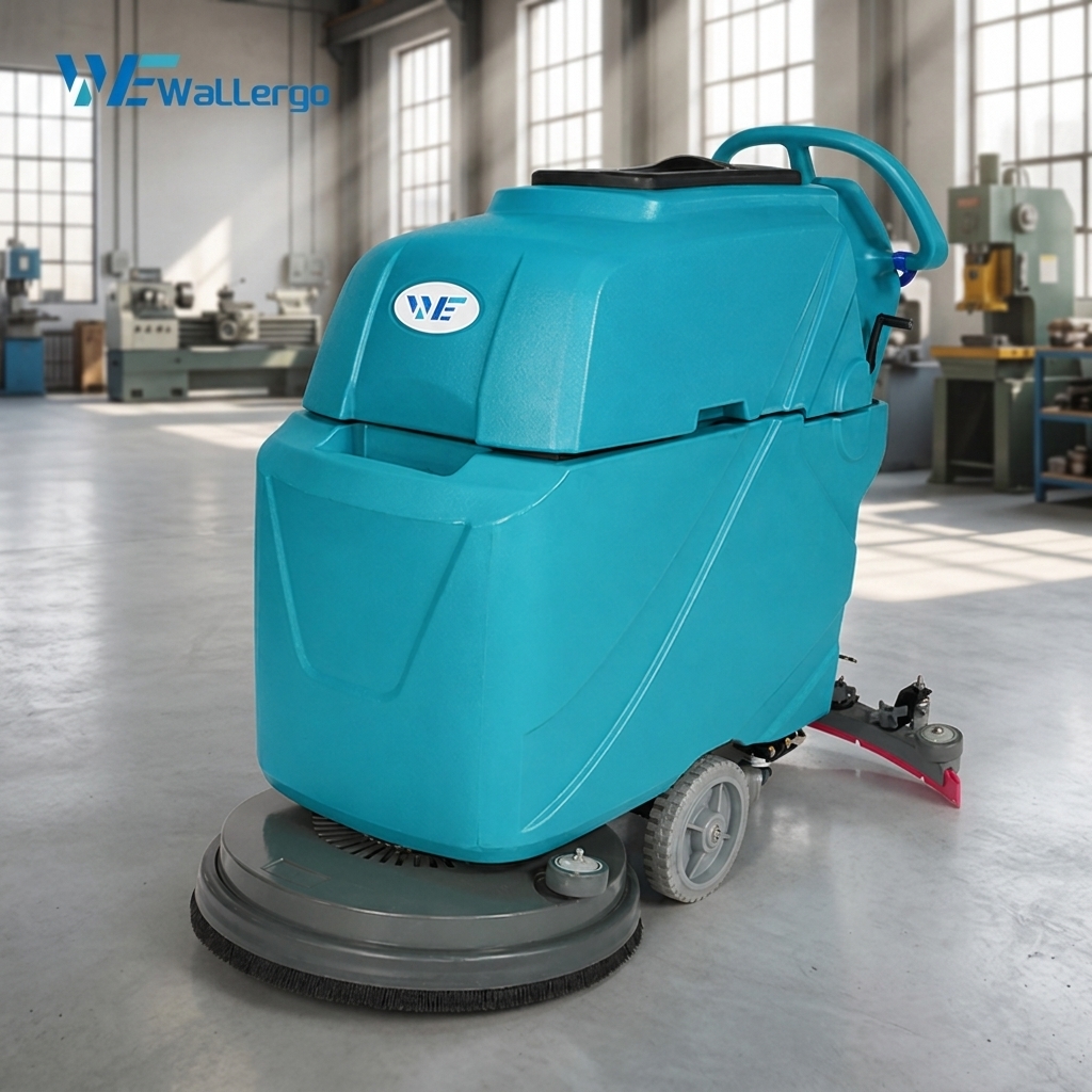 Electric Commercial Floor Scrubber Machine Walk-behind Industrial Ceramic Tile Floor Cleaning Machine