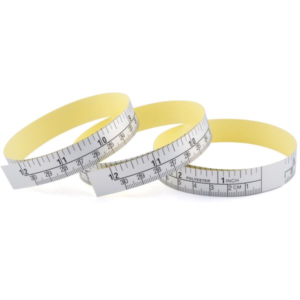 Wintape 12 pulgadas Dirección de medición de derecha a izquierda Guía de medición para el banco de trabajo de plástico a prueba de aceite pegatina de medición de la llave de retroceso