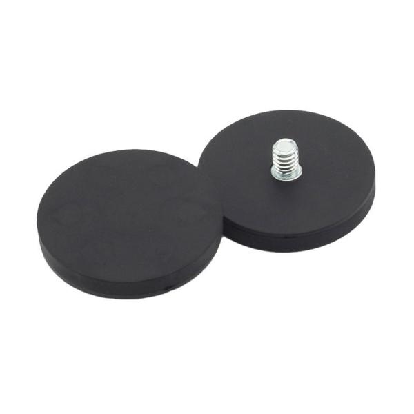 Anti Rust  Rubberized Magnet Rubber Coated Neodymium Magnets With Male Thread