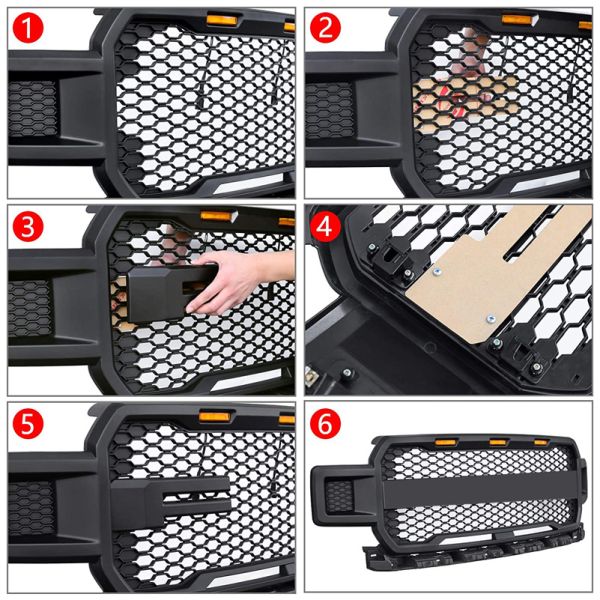 4x4 Ford F150 2018 Car Front Grill with Lights