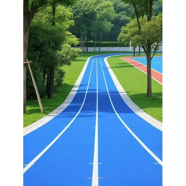 Eco Synthetic Running Track Low VOC Running Track System Green For LEED Schools
