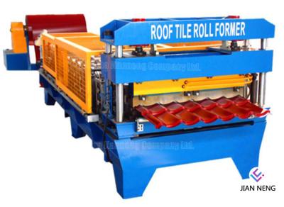 Colored Steel Trapezoidal Metal Rolling Machine , Automatic PLC Control Metal Forming Machine