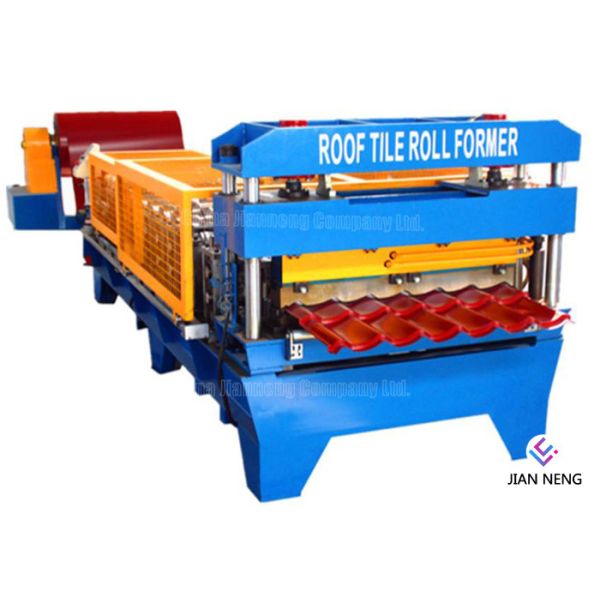 Colored Steel Trapezoidal Metal Rolling Machine , Automatic PLC Control Metal