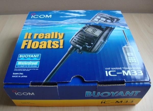 floating Icom IC-M33 marine vhf radios VHF walkie talkie waterproof IP67
