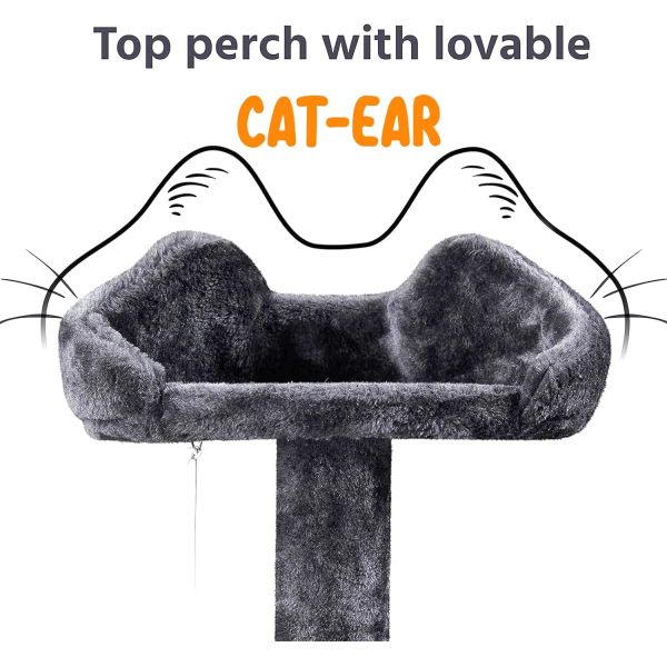 Sustainable Cat Tree Tower Condo Furniture Scratch Post for Kittens and Small Animals