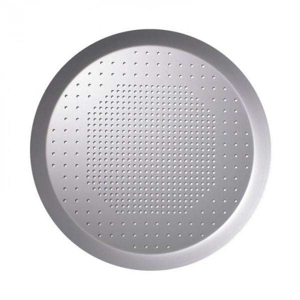 Perforated Aluminium Baking Tray Round Hard Anodised 16 Inch Perforated Pizza Tray