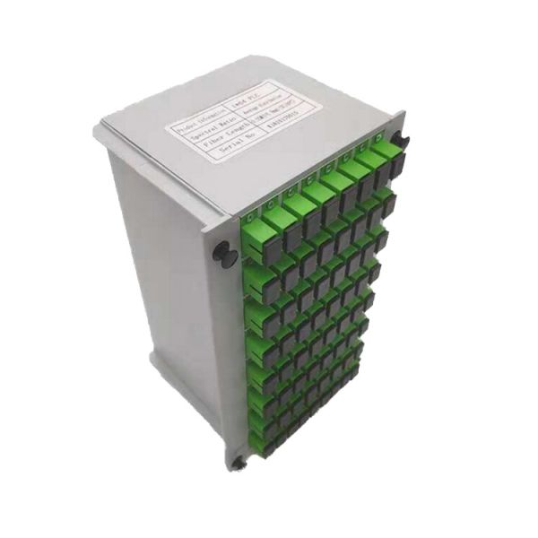 LGX SC / APC 1x64 PLC Optical Splitter 8 Layers X 8 Green Vertical