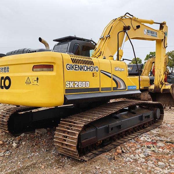 26Ton Track Second Hand Kobelco Excavators Sk260 2000rpm Cylinder Digger Excavator
