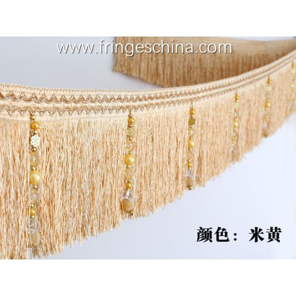 Handmade fashionable chain beads lace tassels fringes for curtain/sofa/pillow/stage decoration