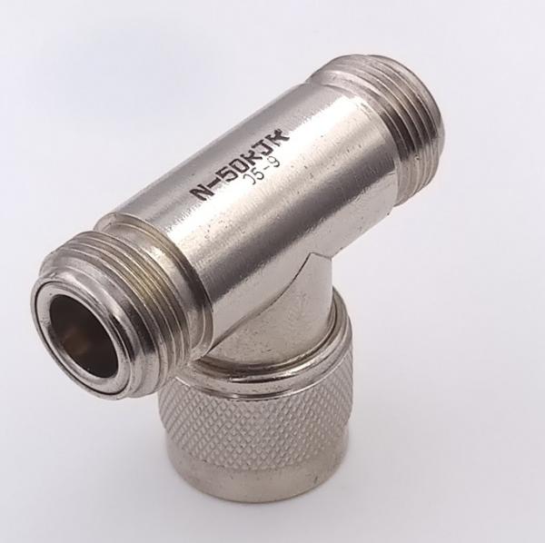DC 8.5GHz T RF Coaxial Connectors N Type Female To N Male To N Female Straight Tee Adapter