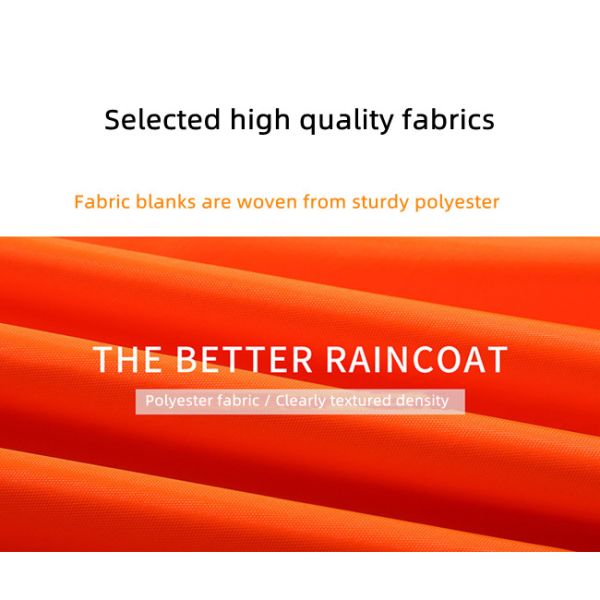 Polyester Taffeta Reflective Safety Clothing Waterproof Coating High Visibility Coat