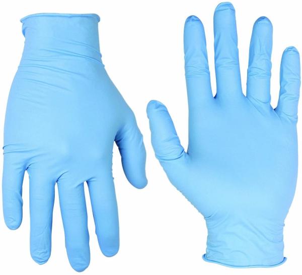 Medical Disposable Nitrile Gloves Powder Free , Blue Gloves Disposable Nitrile