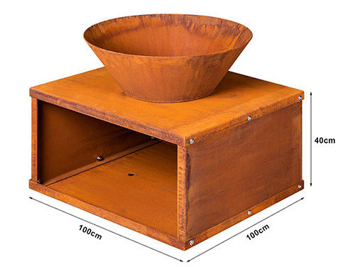 ландшафт сада 100cm вокруг заржаветой располагаясь лагерем стали Corten камина