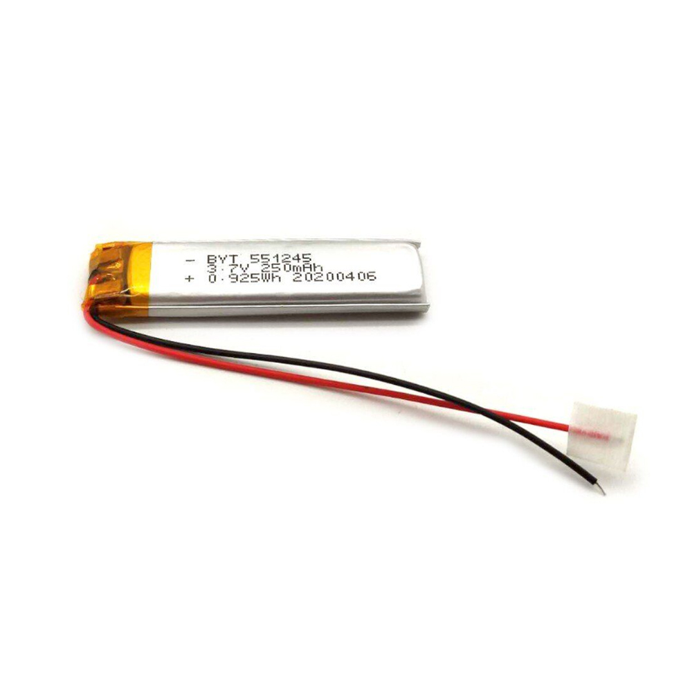 551245 3.7V 250mAh Li Polymer Battery For Bluetooth Speaker & Wearable Devices