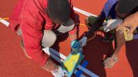 Waterproof Outdoor Sports Surfaces Multicolor Track Flooring Material