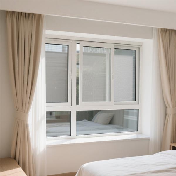 Fenêtre coulissante en aluminium sur mesure, cadre de 1,2 mm, design moderne