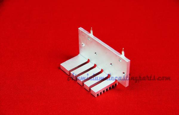 Silver Anodize Extruded Aluminum Heat Sink For UPS