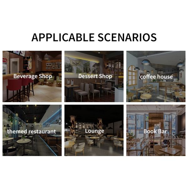 New Arrival Modern Commercial Restaurant Furniture Dining Table and Chairs for Cafe Fast Food Shop